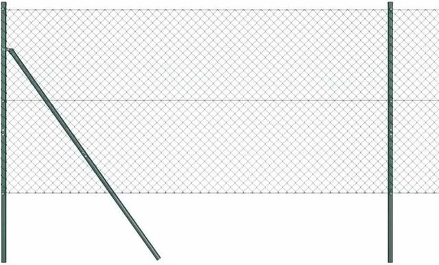 vidaXL Zaunpfosten Grün aus Stahl und PVC, B/T/H: 4 x 4 x 100 cm - Bild 1