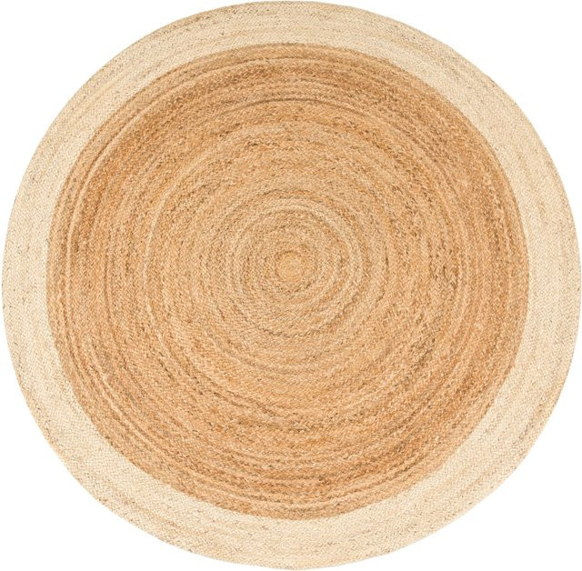 Runder Jute-Teppich Vibora in Beige und Schwarz, Durchmesser: 160 cm - Bild 1