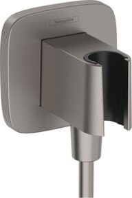 Hansgrohe Wandanschluss Fixfit Q Softsquare in Chrom mit Brausehalterung - Bild 1