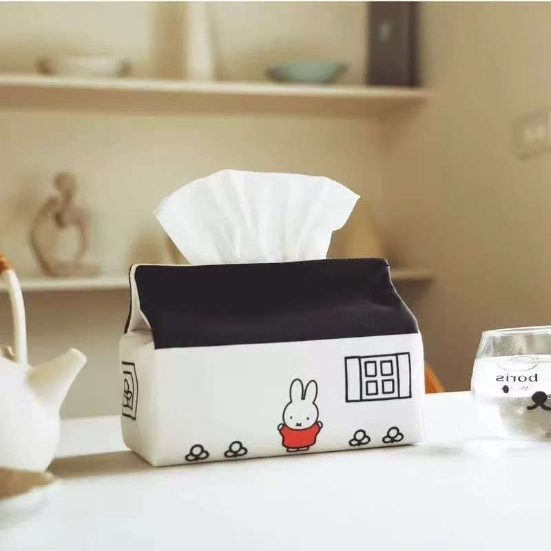 Miffy Kreative Hausförmige Taschentuchbox aus Stoff in Kawaii-Design für Büro und Zuhause - Bild 3