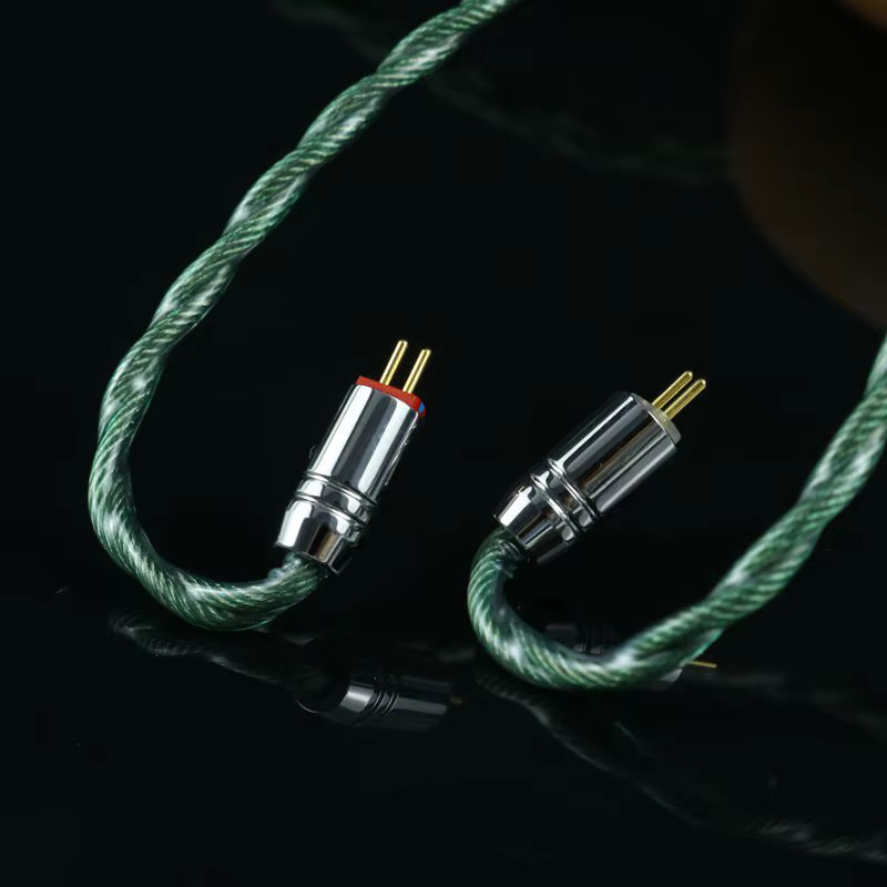 XINHS Summer Elves 7N Single Crystal Kupfer HiFi-Kopfhörer-Upgrade-Kabel in Grün für 0,78 mm QDC Stecker - Bild 2