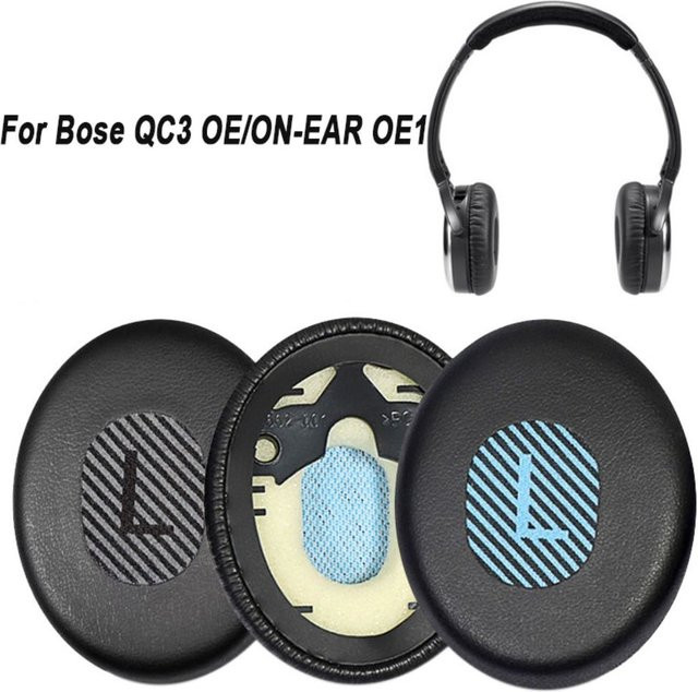 Bose QC3 Ersatz Ohrpolster aus Memory Foam in Schwarz für On-Ear Kopfhörer - Bild 1