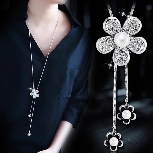YIRAN Jewelry Halskette, Perle, Messing, Weiß, Damen - Bild 1