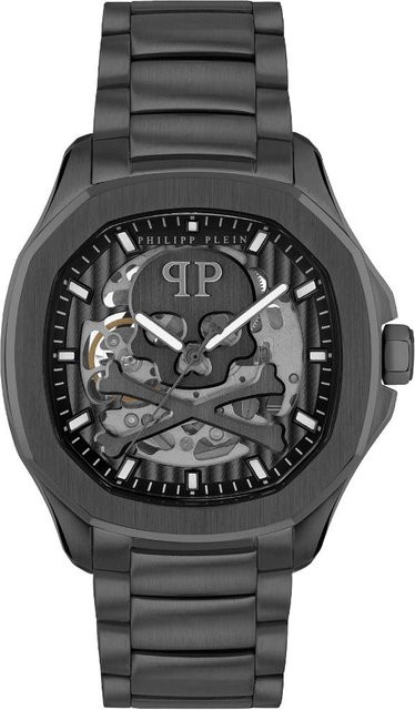 Philipp Plein Armbanduhr Automatik, Edelstahl, Schwarz, Herren, 42 mm - Bild 1