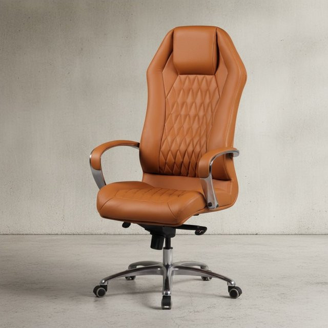 KADIMA DESIGN Chefsessel MILANO aus Echtleder mit Multiblockwippmechanik, Lendenwirbelunterstützung und Aluminiumfußkreuz - Bild 1