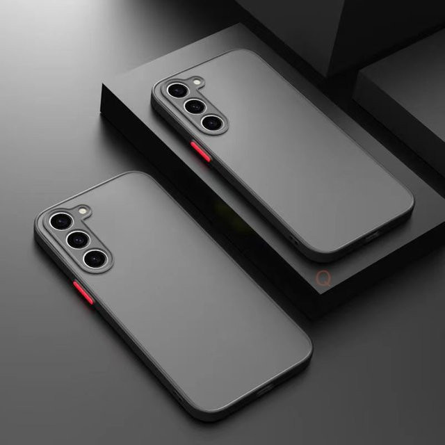 Stoßfeste Armor Matte Hard PC-Schutzhülle für Samsung Galaxy S25 S24 S23 S22 S21 S20 Fe Plus S25 Ultra in Schwarz - Bild 1
