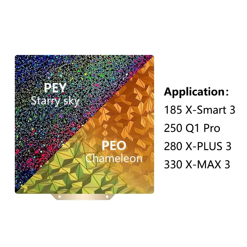 ZANYAPTR Chameleon Magnetbett PEY PEO doppelseitig für QIDI Q1 Pro X-Smart 3 X-MAX 3 in Multicolour - Bild 3