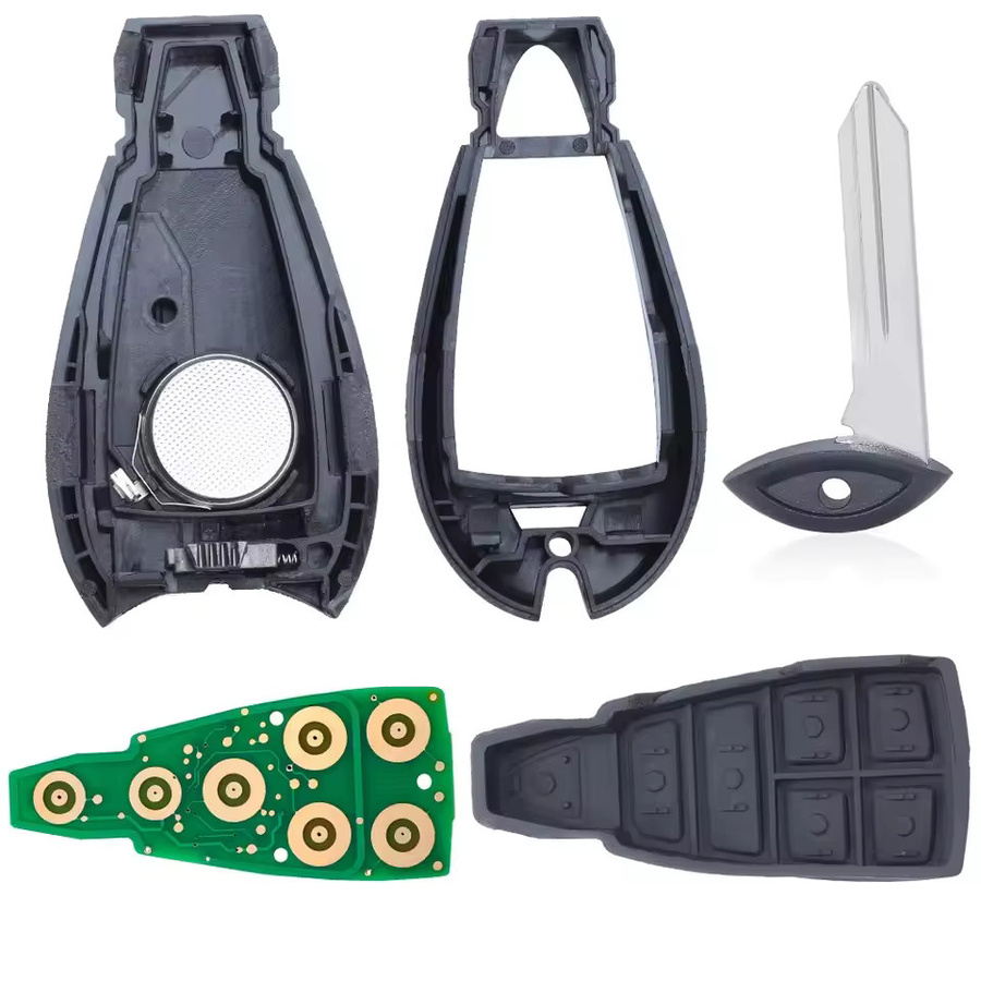 DIYKEY Smart Remote Fobik Auto Schlüsselanhänger mit 433 MHz und ID46 Chip für Chrysler Grand Voyager und 300C, Schwarz - Bild 4