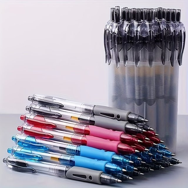Sui 18-teiliges Set Gelstifte mit 0,5 mm Spitze in Schwarz, Blau und Rot - Bild 1