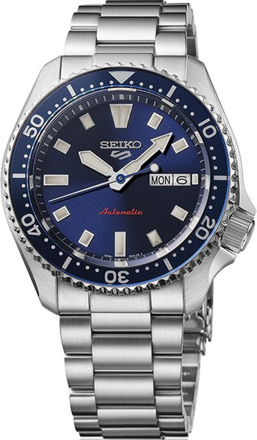 Seiko Armbanduhr Automatik, Edelstahl, Schwarz, 42 mm, Herren - Bild 1