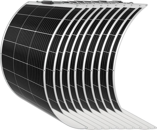 BOGUANG Monokristallines Solarmodul 100 Watt, 12 Volt Solarpanel in Schwarz für Wohnmobil, Marine und Boot - Bild 1