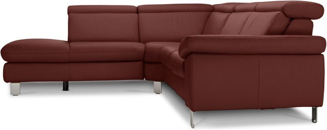 Polsterecke vito TONGA in Rot aus Leder, L-Form, linksseitig, B/T/H: 273 x 150 x 81 cm - Bild 1