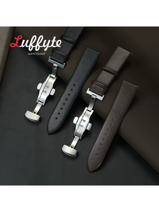 luffyte Uhrenarmband Kunstleder, Schmetterlingsschnalle, Unisex - Bild 2
