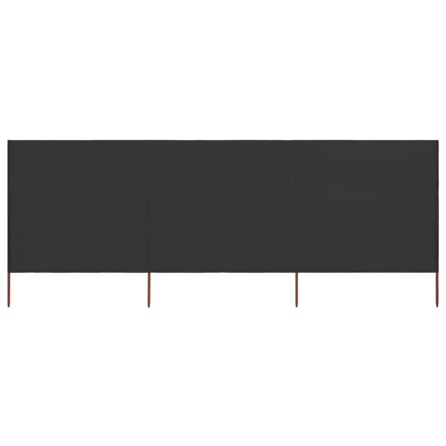 vidaXL 3-teiliger Windschutz Paravent aus Holz in Anthrazit B: 400 cm, H: 160 cm - Bild 2