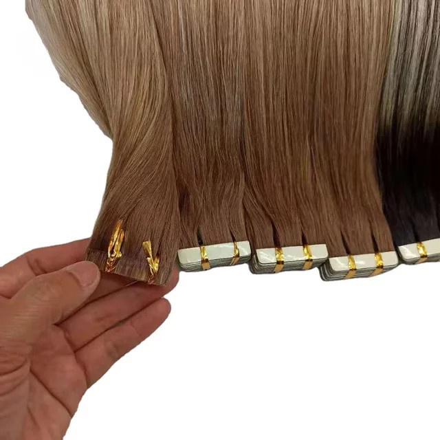 Echthaarverlängerung, 150 g, brasilianisches Remy-Haar, gerades Injektionsband - Bild 1