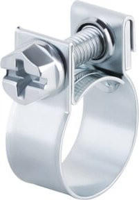 ABA Spannbackenschelle Mini 15/9 C7 W1 aus verzinktem Stahl in Silber - Bild 1