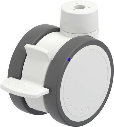 Blickle Kunststoff-Doppelrolle LKDXH-PATH 100XK-FI in Grau und Weiß mit einem Rad-Durchmesser von 100 mm und einer Tragfähigkeit von max. 100 kg - Bild 1