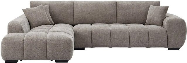 Berenia Ecksofa in Grau ohne Schlaffunktion mit L-Form und passenden Kissen, Breite: 298 cm - Bild 1
