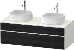 Duravit Waschtischunterschrank Zencha in Schwarz und Weiß mit Einrichtungs-System, Breite: 130 cm, Tiefe: 55 cm, Höhe: 55 cm - Bild 1