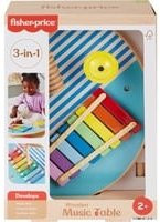 Fisher-Price Holz-Musiktisch mit 3 Percussion-Instrumenten als Musikspielzeug - Bild 1