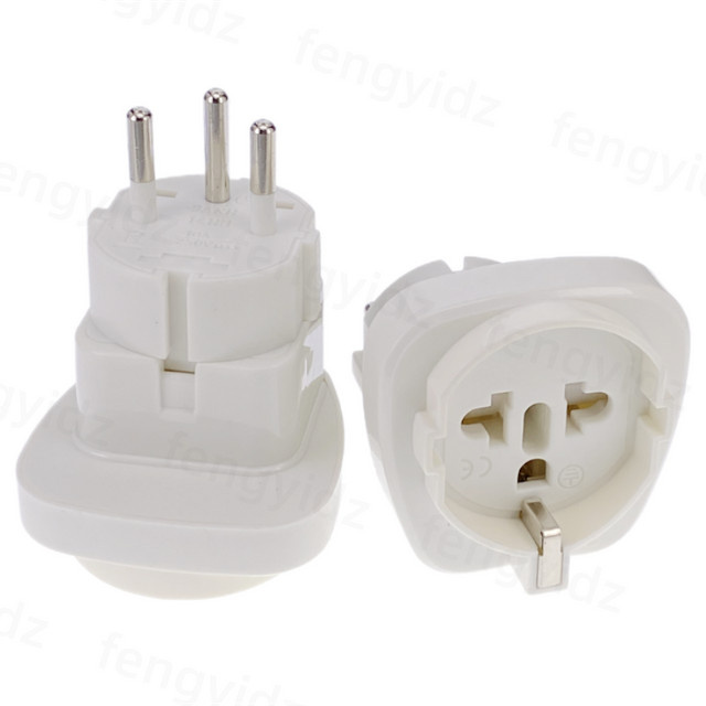 Fengyidz Israel 3Pin Universal-Reiseadapter Typ H in Weiß - Bild 1