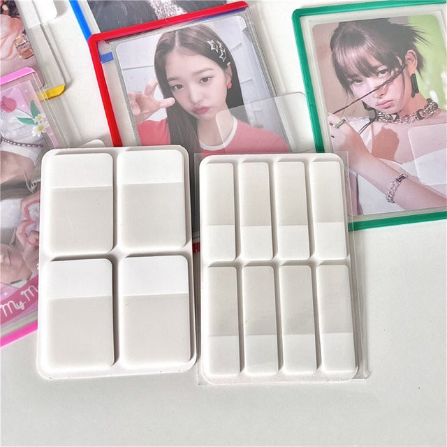 MINKYS Kpop Fotokarten Toploader Index Aufkleber und Memo Pad in Weiß - Bild 1