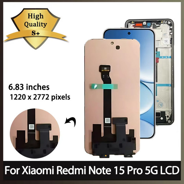 Xiaomi Redmi Note 15 Pro 5G LCD-Display mit 6,83 Zoll Touchscreen-Digitizer-Einheit - Bild 1