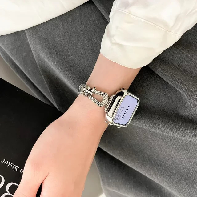 TINUORA Uhrenarmband Edelstahl, Diamant, Zirkonia, Silber, Damen - Bild 1