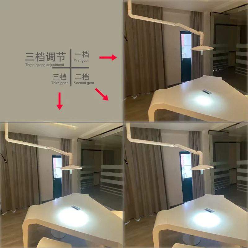 FULANG 50W LED Schattenlose Operationsleuchte zur Deckenmontage in Weiß für medizinische, zahnärztliche und tierärztliche Untersuchungen - Bild 3