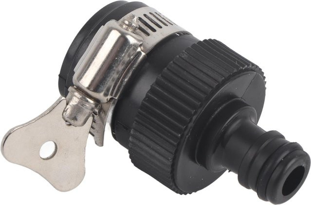 TOMTOP JMS Universeller Wasserhahnanschluss und Garten-Schlauchadapter aus Edelstahl in Schwarz - Bild 1