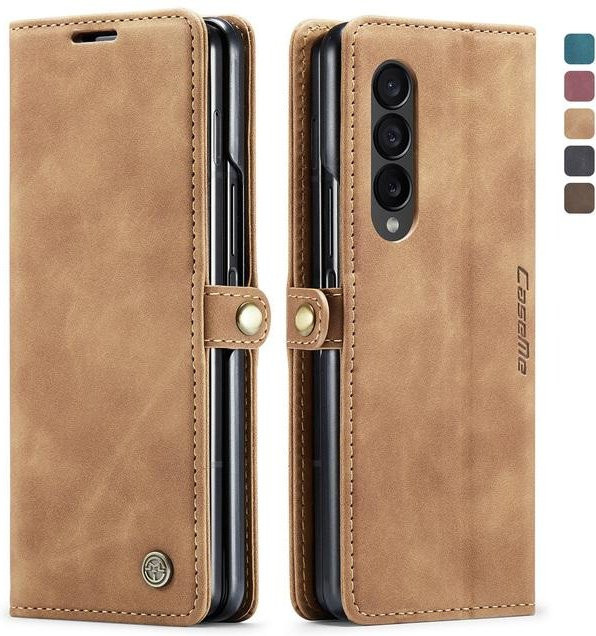 EIN XIONG GU Business Anti-Drop Ganzkörper-Hülle mit Kartenfach für Samsung Galaxy Z Fold 4 5G, Braun - Bild 1
