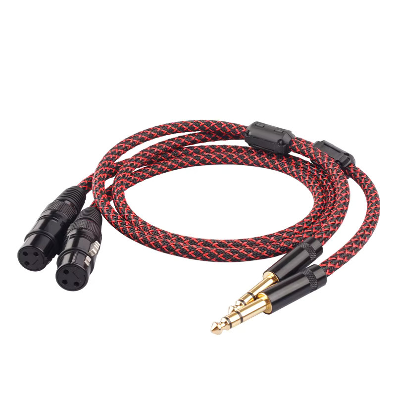 YYAUDIO HiFi Audiokabel 6,5mm Klinke TRS auf 2XLR 3-Pin 6N OFC für Lautsprecher, Mischpult und Mikrofon - Bild 3
