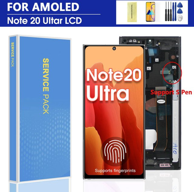 Samsung OLED Display mit Rahmen für Note 20 Ultra 5G in Gold - Bild 1