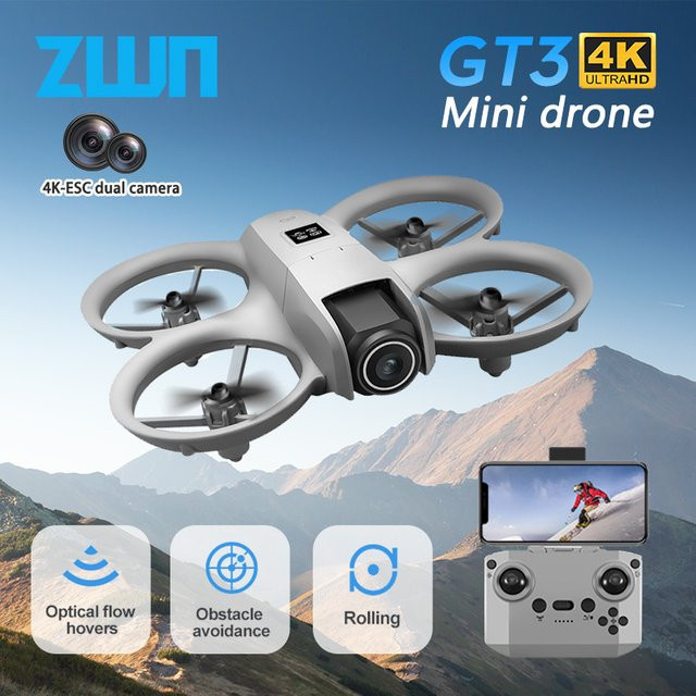 GT3 GPS Mini Drohne, RC Quadcopter, mit 8K Aerial HD Dual Kamera, 5G WIFI, Hindernisvermeidung, 360 ° Flip FPV, bürstenloser Motor - Bild 1