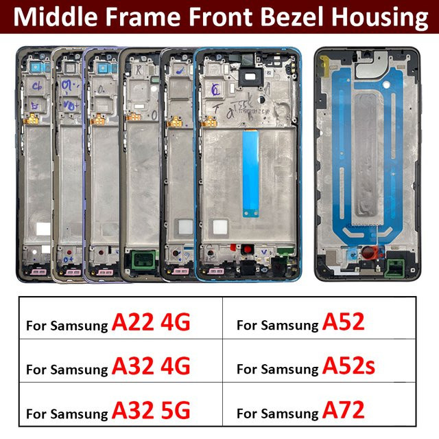 Samsung Ersatz Frontrahmen Gehäuse Lünette für A22 A32 A52 A72 A52s 4G 5G - Bild 1