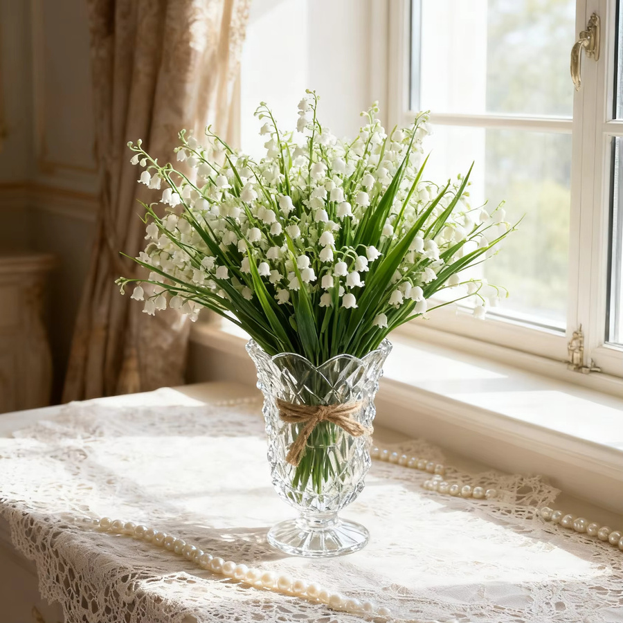 ZQCY Künstliche weiße Blumen als Tischdekoration für Hochzeiten und Boho-Deko - Bild 3