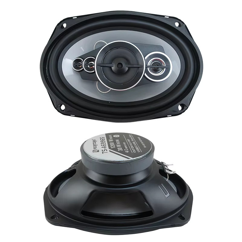 Q-PERTORS Koaxial-Autolautsprecher 5-Wege Stereo Musik Subwoofer 1200 W, Schwarz, 6 x 9 Zoll - Bild 2