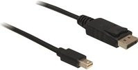 Delock DisplayPort zu Mini-DisplayPort Anschlusskabel 2m Schwarz 4K UHD - Bild 1