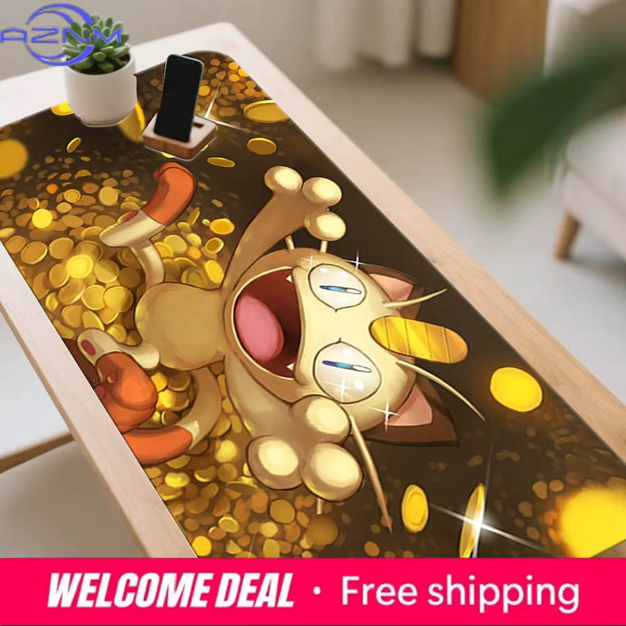 Potdemiel Gaming-Mauspad Treasure Gold Coin Meowth in Gold und Multicolour - Bild 5