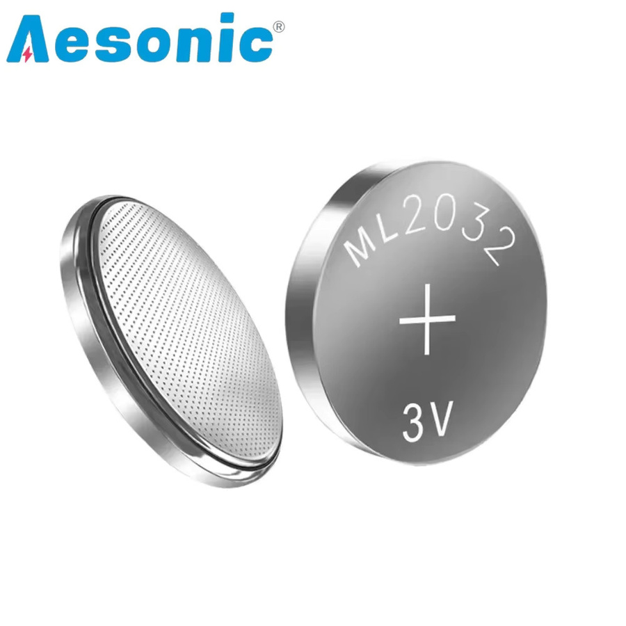 10er Set Carooles ML2032 Lithium-Akku 3V 65mAh Knopfzelle in Silber als CMOS BIOS RTC Backup Ersatz für CR2032 - Bild 2