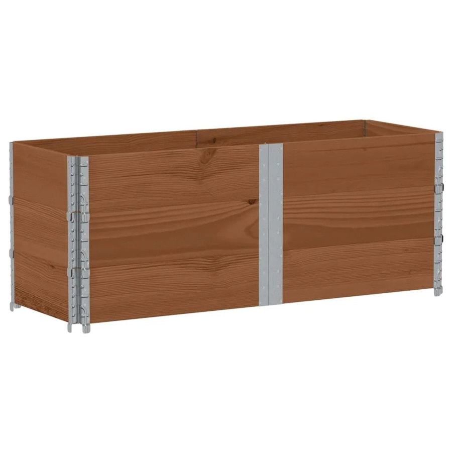 vidaXL Pflanzkiste aus Kiefernholz in Braun, rustikales Massivholz für Garten, Balkon und Terrasse, B: 150 cm, T: 50 cm, H: 50 cm - Bild 2