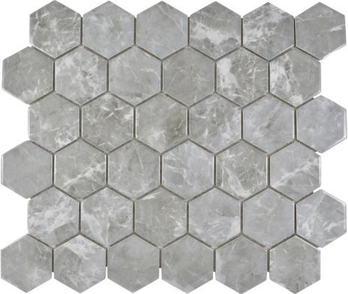 HuH Mosaikfliese Curio in Grau, Wandbelag und Bodenbelag mit Steinoptik, B/L: 28,1 x 32,5 cm - Bild 1
