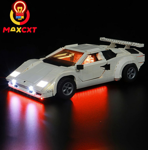 MAXCXT LED-Licht für LEGO 10337 Countach 5000 Quattrovalvole, dekorative DIY-Lampe in Weiß - Bild 1