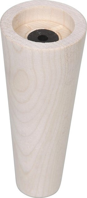 Runder Möbelfuß aus Fichte von Dieda in Beige und Braun, Höhe: 130 mm, Durchmesser: 55 mm / 30 mm - Bild 1