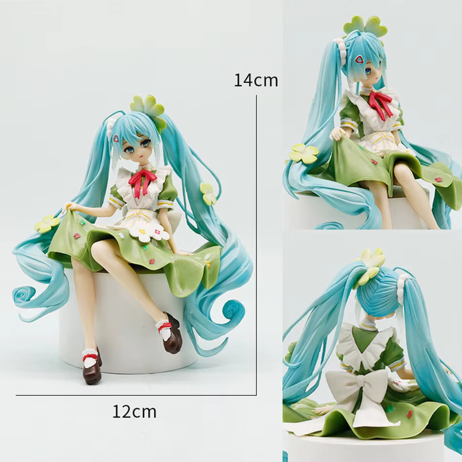 Bandai Hatsune Miku Vierblättriges Kleeblatt Figur, Cup Noodle Press Ornament - Bild 2