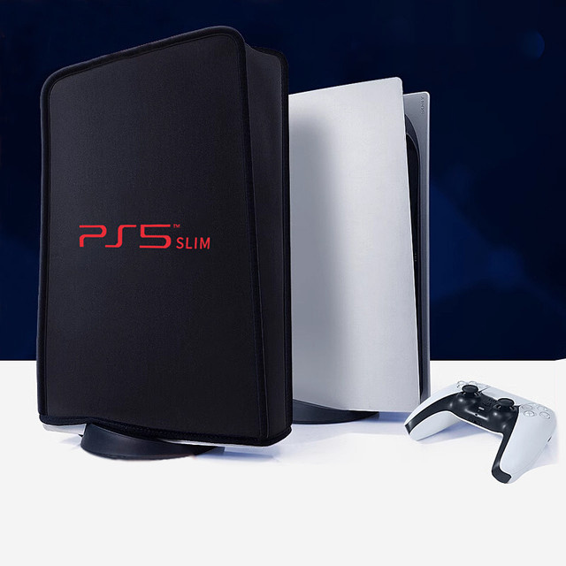 Sony Staubschutzhülle für PS5 Slim Konsole Digital & Disc Edition, Schwarz - Bild 1