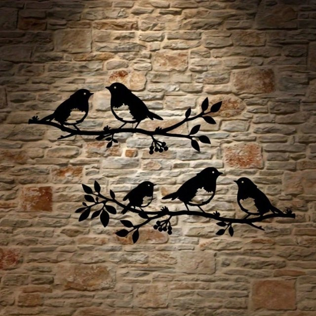 ElegArt Minimalistisches Line Art Wandposter mit schwarzem Metallrahmen, abstraktes Vogel-Motiv, wasserfestes 2D-Poster in Schwarz - Bild 1