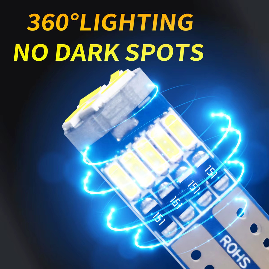 Hochleistungs T10 W5W LED-Glühbirnen für Fahrzeug-Innenraumbeleuchtung und Seitenmarkierungsleuchten, Hellweiß, 12V - Bild 3