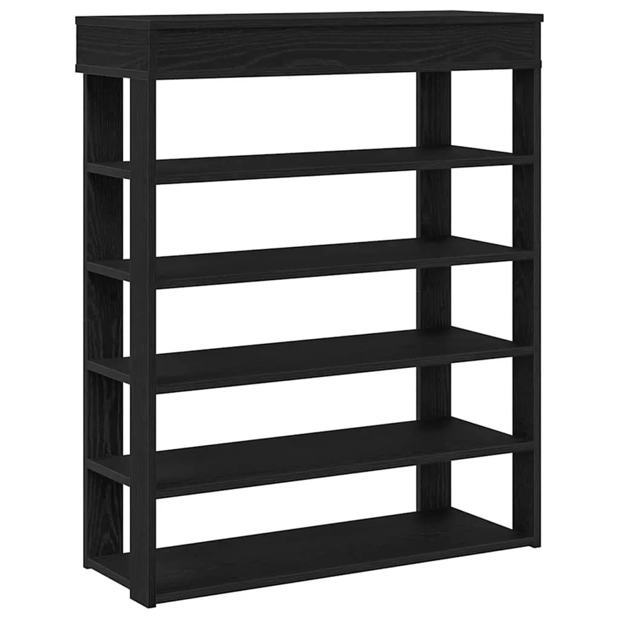 vidaXL Schuhregal Schwarz aus Holzwerkstoff B/T/H: 80 x 30 x 98 cm - Bild 2