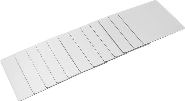12 Stück Selbstklebende Acrylspiegel von Koogeelife in Silber und Transparent, Rechteckige Spiegelfliesen aus Kunststoff zum Kleben ohne Bohren - Bild 1